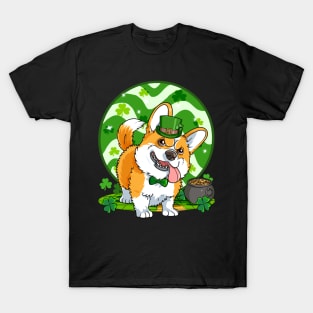 Pembroke Welsh Corgi Leprechaun St Patricks Day Irish Dog T-Shirt